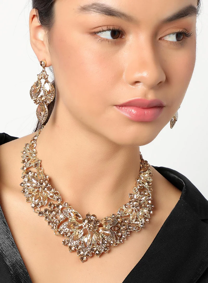 سوهي قلادة سوهي بأحجار الذهب