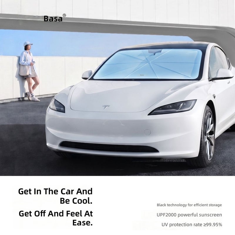 BASA Car Front Sunshade - Foldable UV Protection for Summer - Image 4