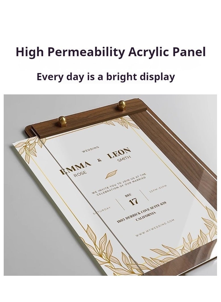 Acrylic Certificate Display Stand Organize Photo Frames Document Holder for Organize Photo Frames(Vertical Style)