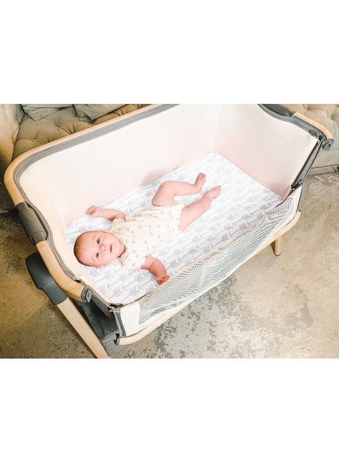 BaeBae Goods Bassinet Bed Sheets – Premium Bassinet Fitted Sheet for Halo, Mika Micky, Maxi COSI & Others - 4 Pack 100% Jersey Knit - Bassinet Bedding for Standard Size Oval or Halo Bassinet Pads for Boys & Girls - Image 5