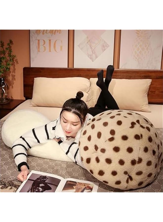 Mushroom Body Pillow, Mushroom Shaped Stuffed Long Pillow, Cute Plush Body Pillowcase Mushroom Decor (Gray, 31.5in)  - Image 2