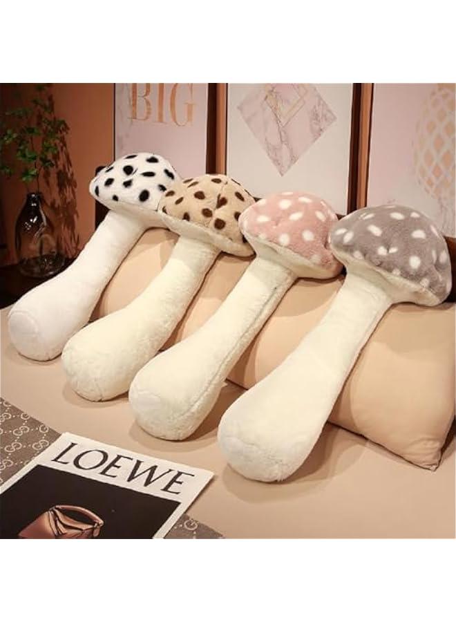 Mushroom Body Pillow, Mushroom Shaped Stuffed Long Pillow, Cute Plush Body Pillowcase Mushroom Decor (Gray, 31.5in)  - Image 5