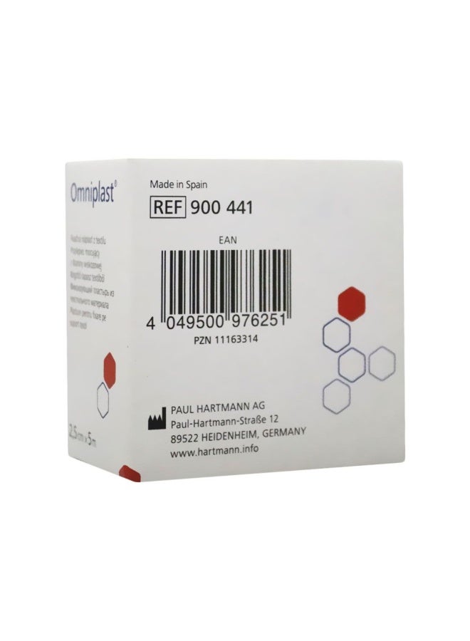 Hartmann Omniplast Plaster 2.5 Cm X 5 M 1'S - Image 3