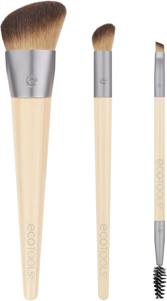 EcoTools 6 Piece Start The Day Beautifully Makeup Brush Set Makeup Brushes For Eyeshadow Blush Concealer Foundation Application EcoFriendly Synthetic Hair Vegan CrueltyFree - Image 2