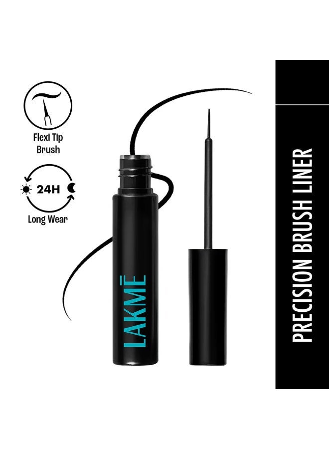 LAKME Liquid Eye Liner, Black  Long Lasting Matte Waterproof Liner  Smudge Proof  Transfer Proof Eye Makeup for 24 hrs  4.5 ml - Image 1
