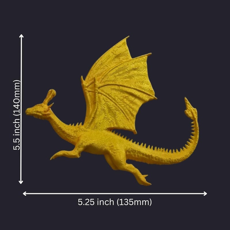 QUANTUM LEGENDS Set of 3 Flying Dragon 3D Wall Art Wall Decor Wall Hangings Dragon Items for Living Room Dining Room Perfect for Dragon Lovers Gold - Image 3
