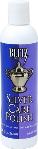 Blitz 618 Silver Care Liquid Polish for all Fine Sterling Silver, 8 Ounce, 2-Pack - Image 1