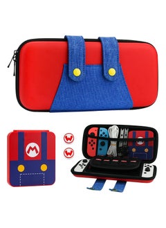 XICEN Carrying Case for Nintendo Switch Super Mario Protective Cover Portable Travel Hard Case Bundle with Game Case and 2 Thumb Caps  - Image 1