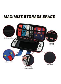 XICEN Carrying Case for Nintendo Switch Super Mario Protective Cover Portable Travel Hard Case Bundle with Game Case and 2 Thumb Caps  - Image 2