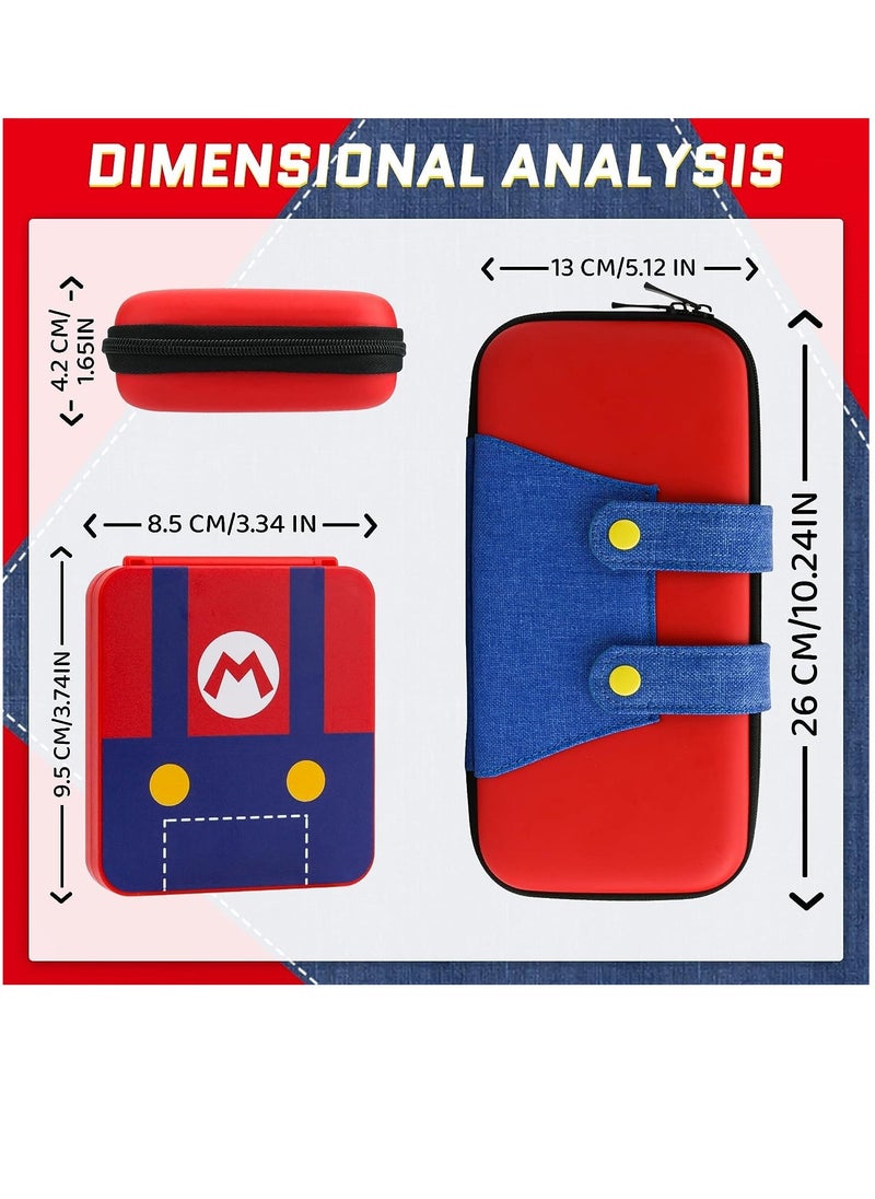 حقيبة حمل لجهاز نينتندو سويتش سوبر ماريو غطاء واقٍ محمول للسفر مع حقيبة ألعاب وغطاءين للإبهام - pzsku/ZC17238C957C1BAA7BD2FZ/45/_/1697793266/ec51fb17-e6fb-4b32-842d-cdac7e3c8b7f