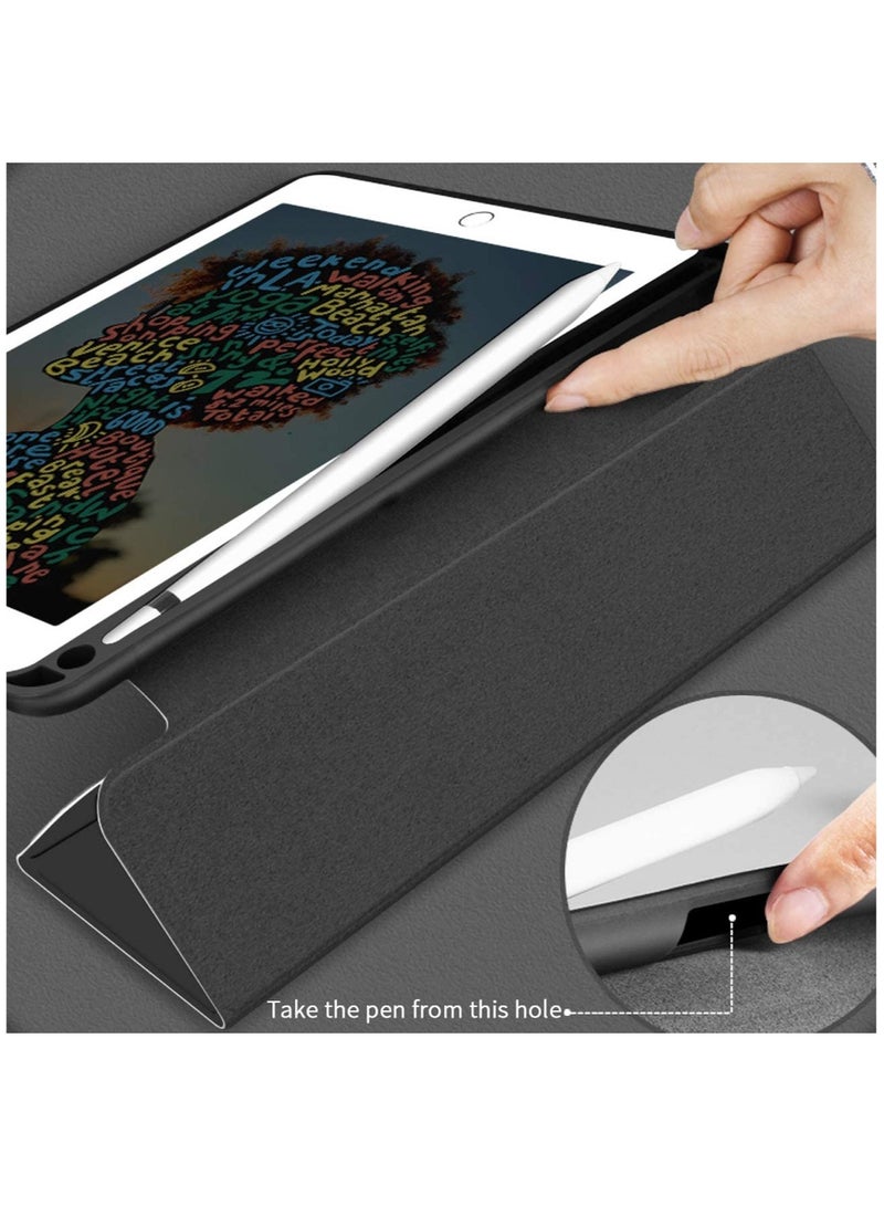 DUSALA iPad 5th/6th Generation 9.7 "Case 2018/2017 with Pencil Holder Thin Lightweight Smart Protective Stand Cover Auto Wake Up,Sleep for iPad 9.7 Inch Model A1822, A1823, A1893, A1954 Black - Image 2