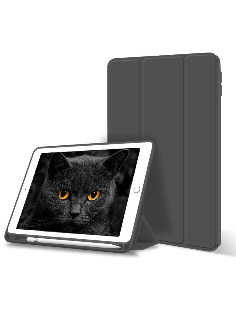 DUSALA iPad 5th/6th Generation 9.7 "Case 2018/2017 with Pencil Holder Thin Lightweight Smart Protective Stand Cover Auto Wake Up,Sleep for iPad 9.7 Inch Model A1822, A1823, A1893, A1954 Black - Image 1
