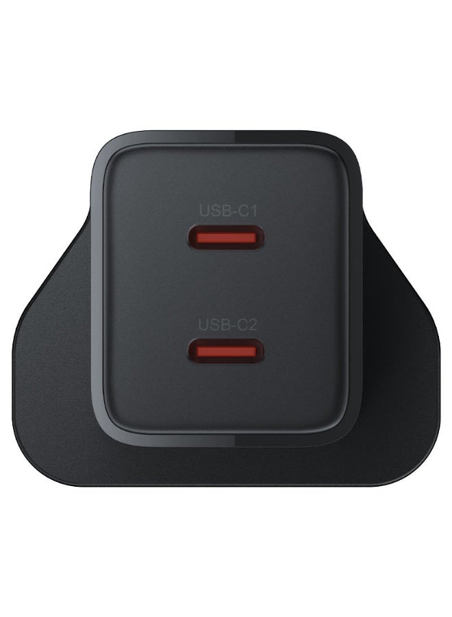 ACEFAST GaN Fast Wall Charger A128 PD45W Fast Charging, 2 Ports, 2USB-C - Black Suitable for laptops, phones, tablets, game consoles - Image 5