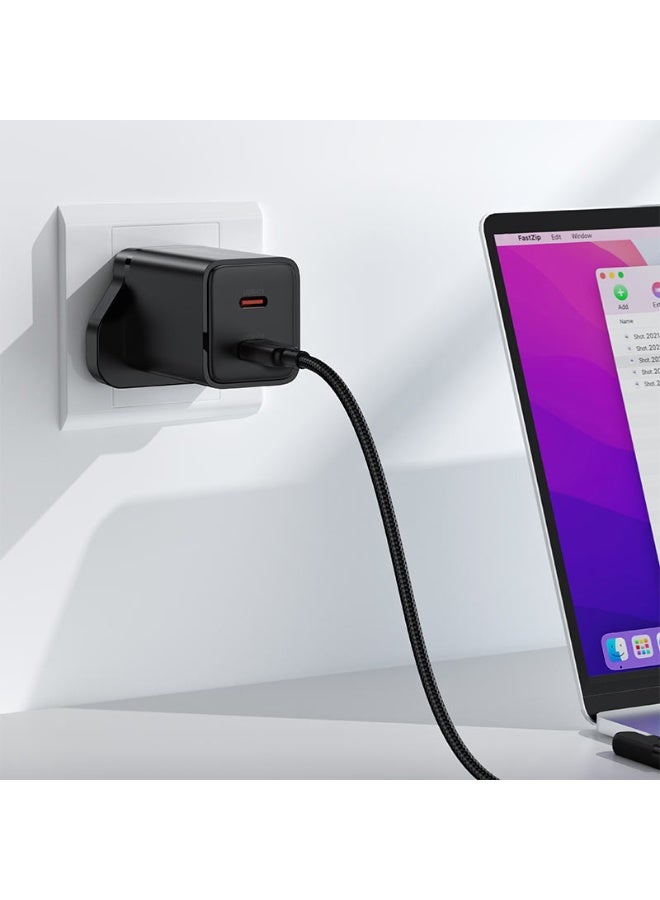 ACEFAST GaN Fast Wall Charger A128 PD45W Fast Charging, 2 Ports, 2USB-C - Black Suitable for laptops, phones, tablets, game consoles - Image 3