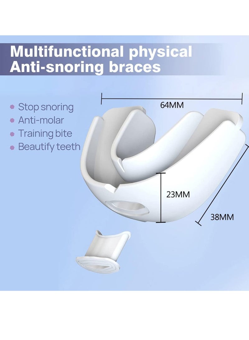 Multifunctional Silicone Braces, Anti-snoring Device, Night Clenching Guard, Portable Anti-grinding Braces, Night Sleep Aid to Stop Snoring, Prevent Teeth Grinding Disorder and Clenching - Image 2