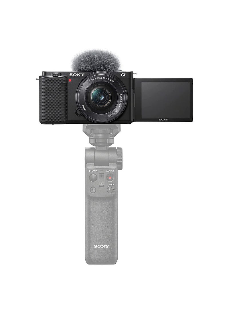 Sony Alpha ZV-E10L Interchangeable Lens Vlog Digital Camera with 16-50 mm Lens and Free Wireless Grip with remote control and tripod feature, 24.2MP, Black - Image 2