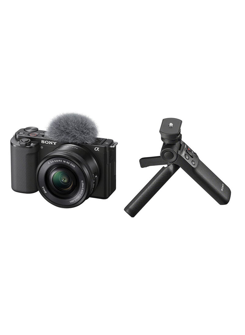Sony Alpha ZV-E10L Interchangeable Lens Vlog Digital Camera with 16-50 mm Lens and Free Wireless Grip with remote control and tripod feature, 24.2MP, Black - Image 3