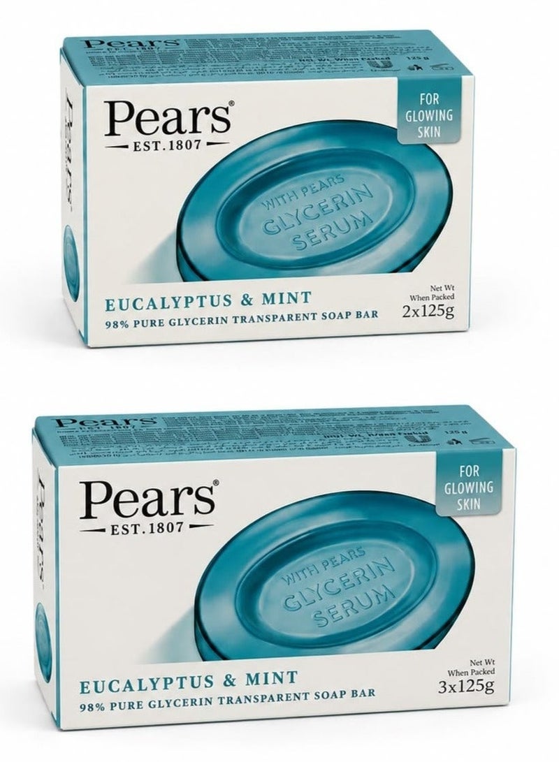 Pears Two Pieces of Soap Soft and Fresh& 98% pure Glycerin,125g - Image 1