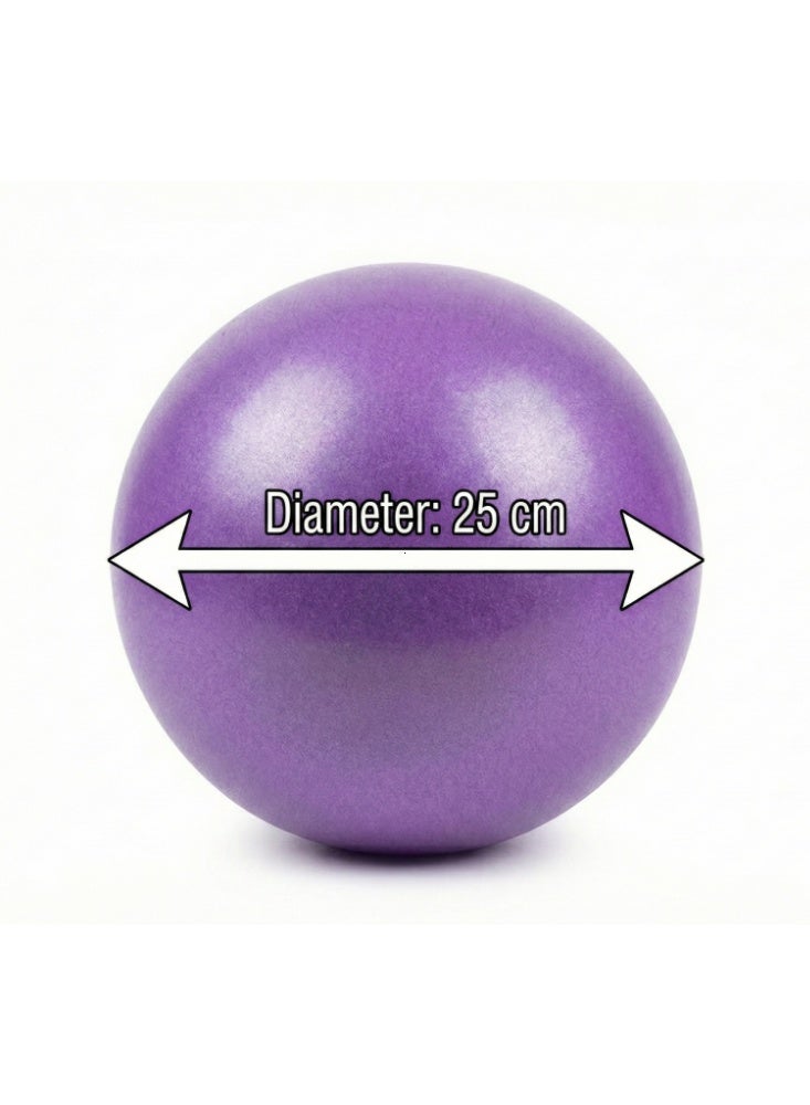 كرة يوغا صغيرة مقاس 25 سم ومجموعة كتل يوغا EVA مقاس 200 جم - كرة بيلاتيس PVC مقاومة للانفجار لتقوية قاع الحوض واستعادة اللياقة بعد الولادة - كتلة رغوية خفيفة الوزن عالية الكثافة لتوفير الثبات والتمدد (تشمل مضخة) - Image 3