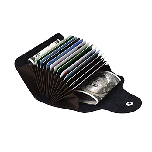 Stealodeal Black Leather RFID Blocking Wallet 15 Slot Card Holder for Men & Women - Image 1
