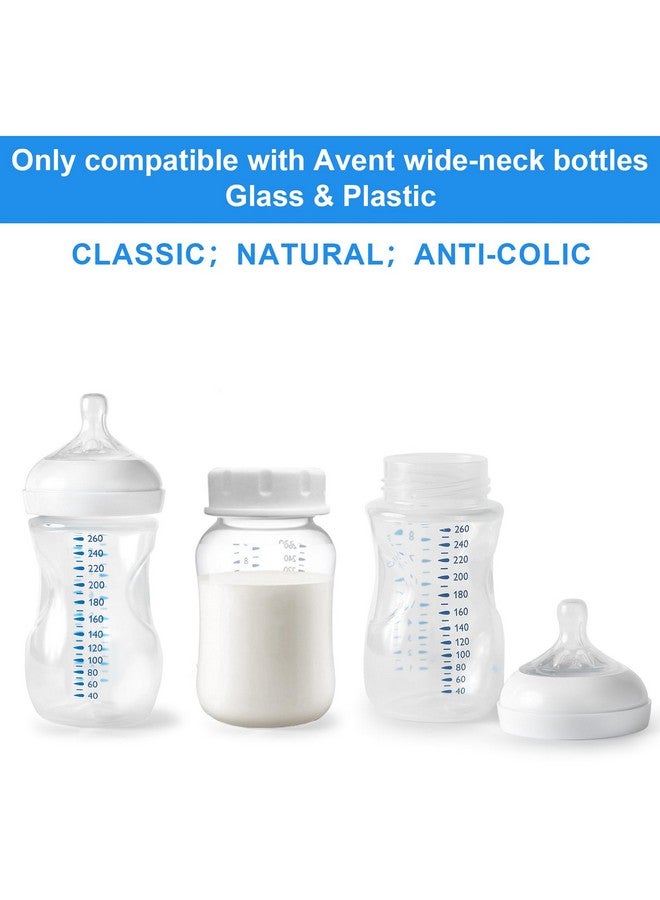 PEUTIER 6pcs Travel Bottle Caps for Avent, Baby Bottle Caps Bottle Lids Replacement Baby Bottle Lids Compatible with Avent Wide-Mouth Bottles  - Image 2