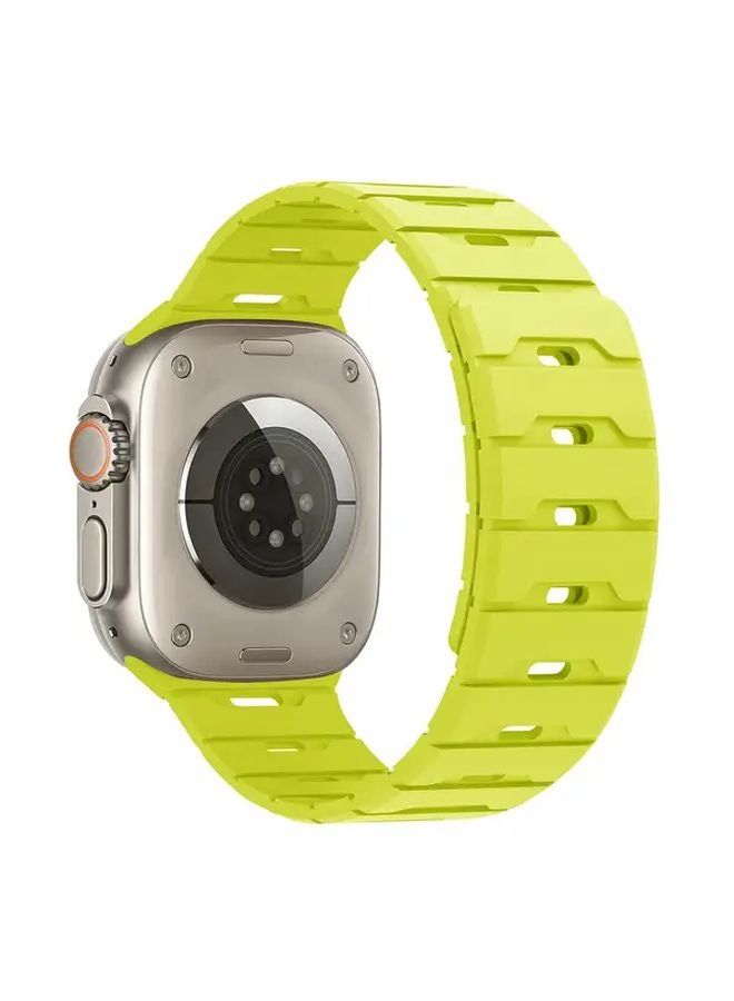 Magnetic Sport Band For Apple Watch Ultra 42 38 40 41mm Fluorescent Yellow - Image 1