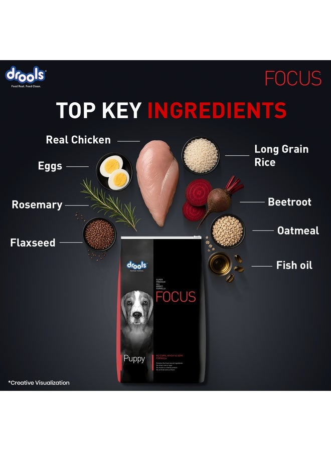 Drools Focus Premiun Puppy Dry Dog Food  Real Chicken - Image 3