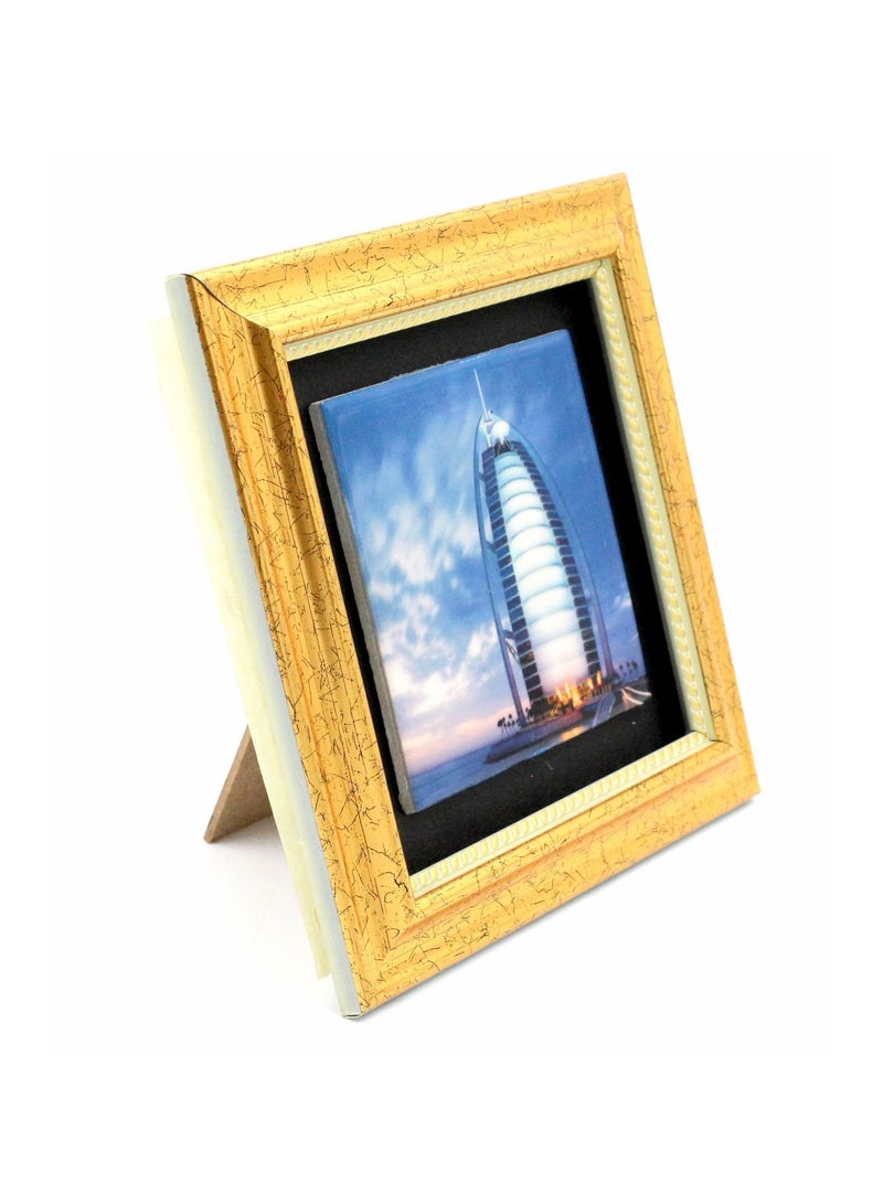 Antique Museum HANDPAINTED DUBAI BURJ AL ARAB PICTURE FRAME 7X7INCHES-ONLINE019  - Image 1