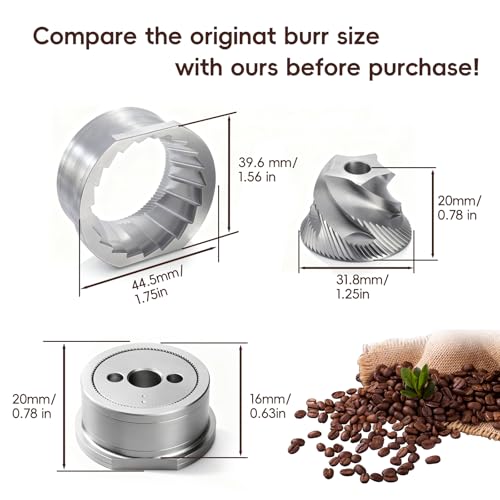 TZona Conical Grinder Burr Set Replacement Breville Coffee Grinder Burr(Pre 1926 Pdc), Fit Breville Espresso Grinder Bes980/870/875/876/878 Espresso Machine Burr Part, 5 Star Shape, Durable Stainless Steel - Image 2