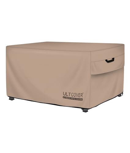 ULTCOVER Rectangular Gas Fire Pit Table Cover 48x28 inch Waterproof Heavy Duty Firepit Cover - Image 1