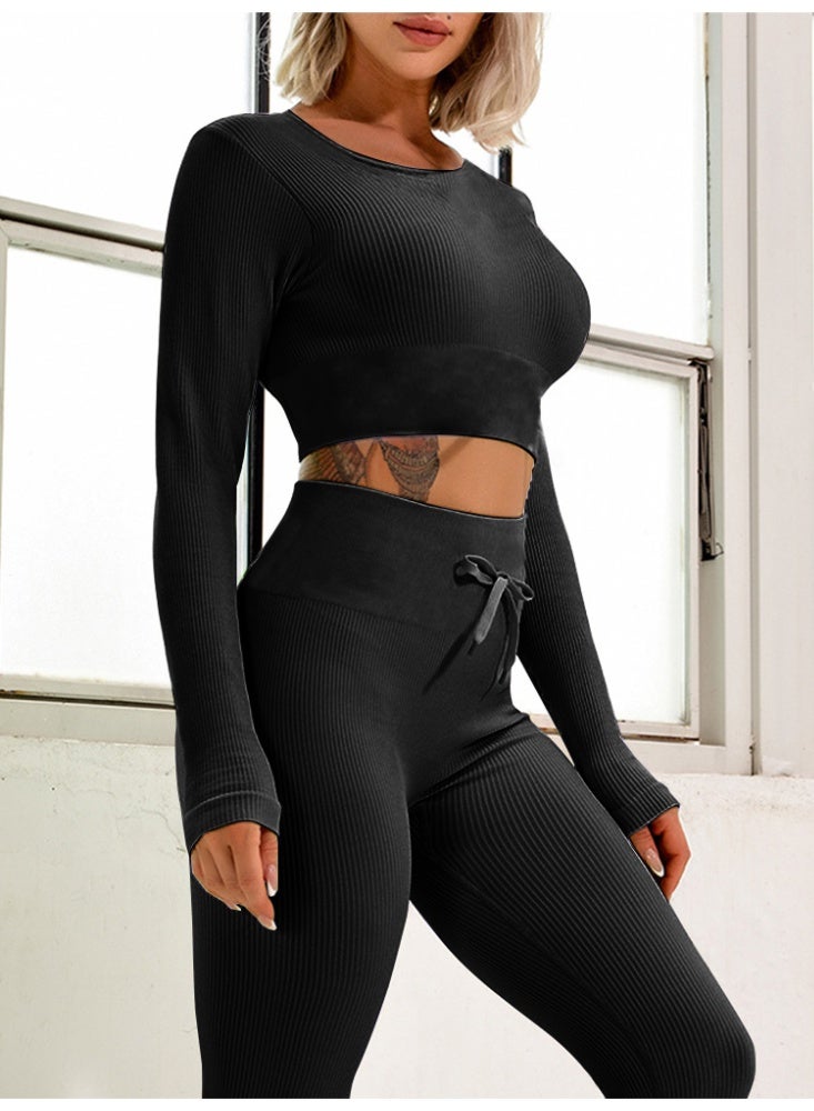 general Ribbed Yoga Leggings Women Push Up Sport Pants Gym Workout Tights - Image 3