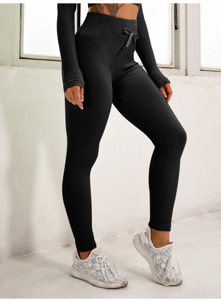 general Ribbed Yoga Leggings Women Push Up Sport Pants Gym Workout Tights - Image 1