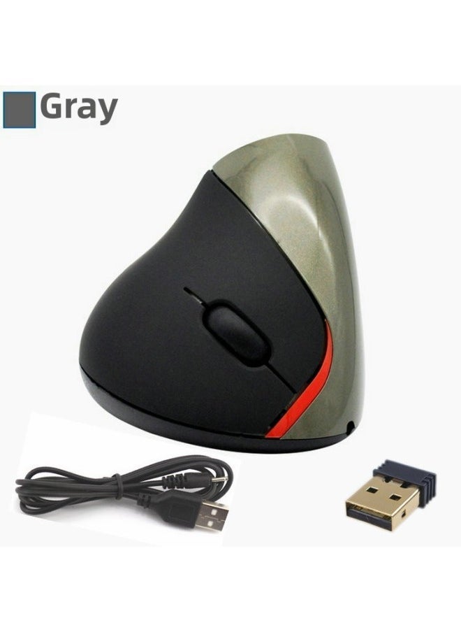 Rechargeable Vertical Wireless Mouse Mechanical Computer Laptop Gaming Office Unlimited Bluetooth Mouse Wholesale-Specifications:Grey - Image 1