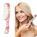 LADYAMZ Large Wide Tooth Hair Comb LADYAMZ Tortoise Shell Cellulose Acetate Round Tooth Comb for StraightCurly HairShortLong Hair Women Men or Kids Easy Detangling Wet or Dry Antistatic Purple - Image 2