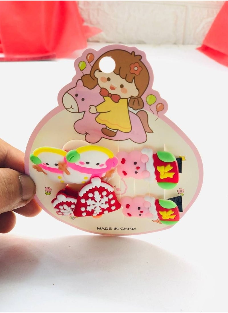 Generic Card toggle buckle and clips for children, pike, 10 pieces, 6 buckle straps, 4 clips, Christmas, Christmas, and New Year shapes, card 2  - Image 3