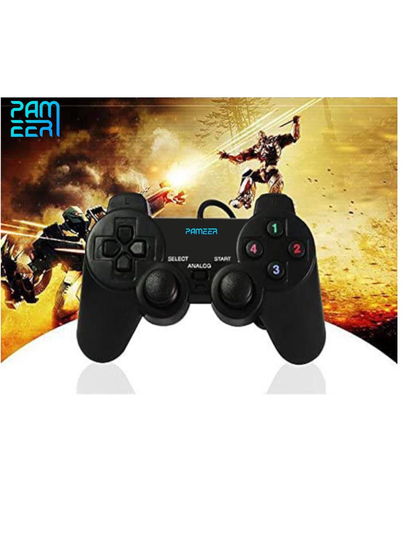 1 Set USB Wired Game Controller for Windows PC/Raspberry Pi Gamepad Remote Controller Dual Vibration Gaming Joystick Joypad for Desktop Laptop Computer Windows 11/10/8/7 and Roblox/Steam/RetroPie