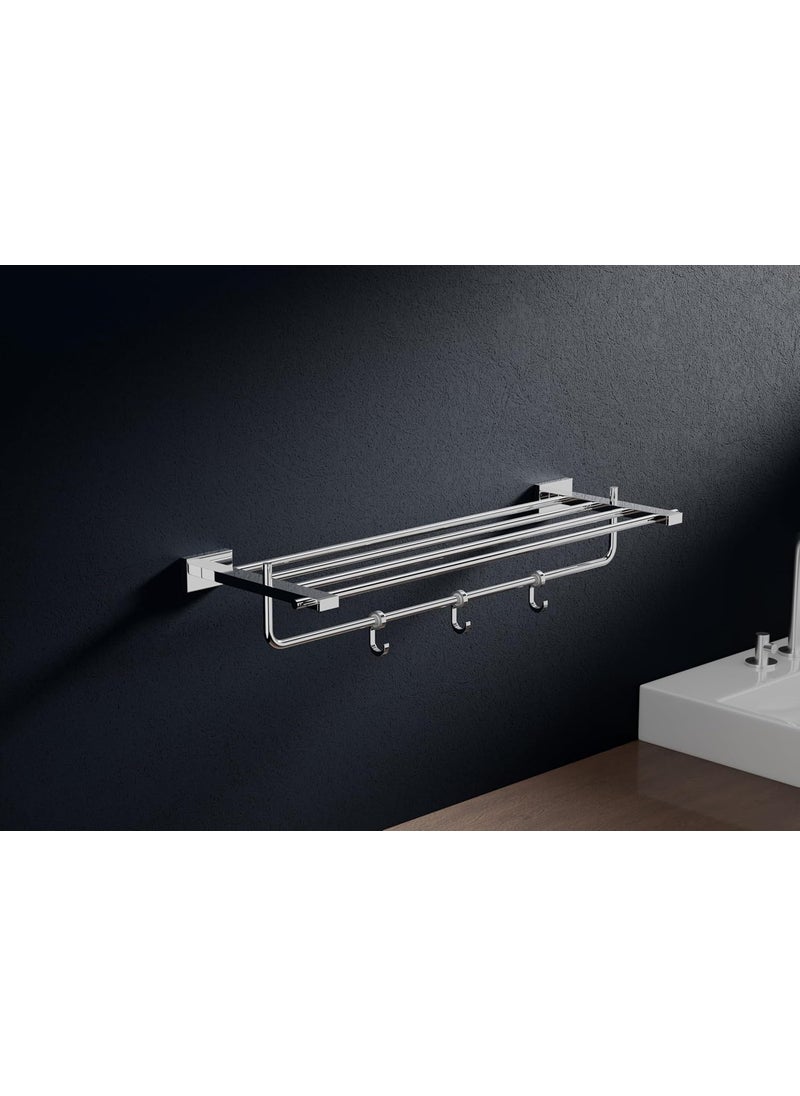 cordial - Cordial Towel Rack - 24 Inches, Premium Grade Stainless Steel Foldable Towel Holder/Towel Rack/Towel Stand, Bathroom and Kitchen Accessories (Crome) - Image 1
