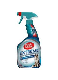 Simple Solution Simple Solution Extreme Pet Stain and Odor Eliminator Spray, Enzymatic Cleaner With 3X Pro-Bacteria Cleaning Power for Dogs & Cats, Strong Urine, Pee and Poop Smell Remover for Carpets & Floors, 32 oz  - Image 1