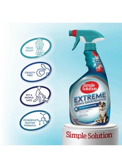 Simple Solution Simple Solution Extreme Pet Stain and Odor Eliminator Spray, Enzymatic Cleaner With 3X Pro-Bacteria Cleaning Power for Dogs & Cats, Strong Urine, Pee and Poop Smell Remover for Carpets & Floors, 32 oz  - Image 5