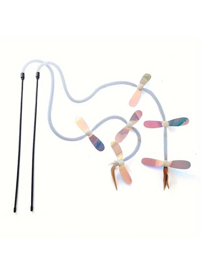 Silicat Plush Flying Insect Cat Teaser Wand Toy 1 Pack - Image 3