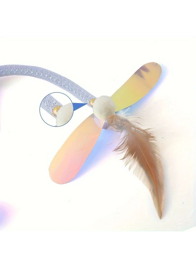 Silicat Plush Flying Insect Cat Teaser Wand Toy 1 Pack - Image 2
