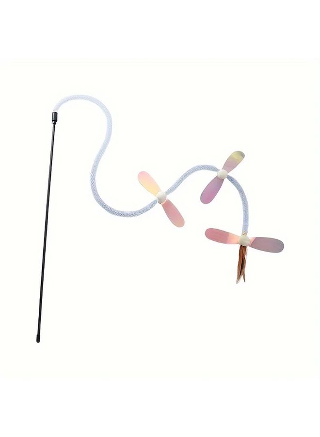 Silicat Plush Flying Insect Cat Teaser Wand Toy 1 Pack - Image 4