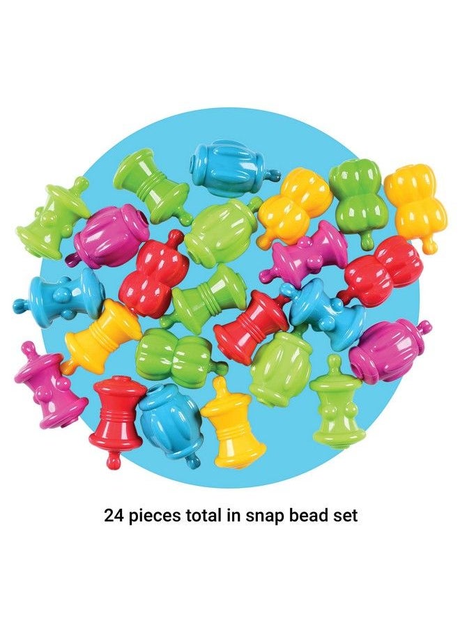 Constructive Playthings Pop Beads Stem Developmental Sensory Toys For Toddlers 13 Assorted Shapes And Colors Motor Skills Teacher Supplies For Classroom And Preschool 24 Snap Beads Multicolor  - Image 4