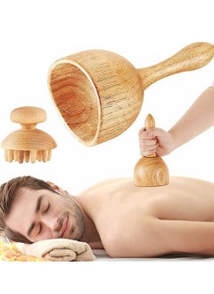 Generic Beech Wood Therapy Massage Tools  Set of 5 Wood Therapy Tools Body Sculpting Lymphatic Drainage Massager Anti Cellulite Set for Muscle Pain Relief Cellulite  - Image 4