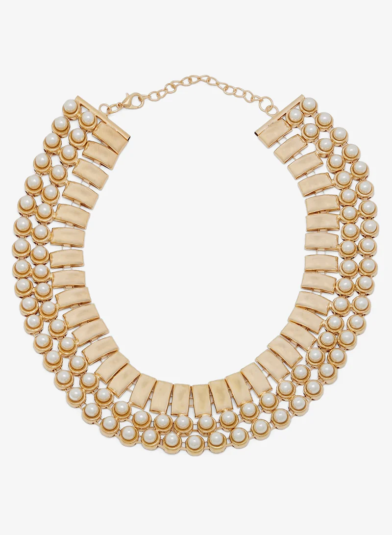 خزانة Gold Embellished Choker