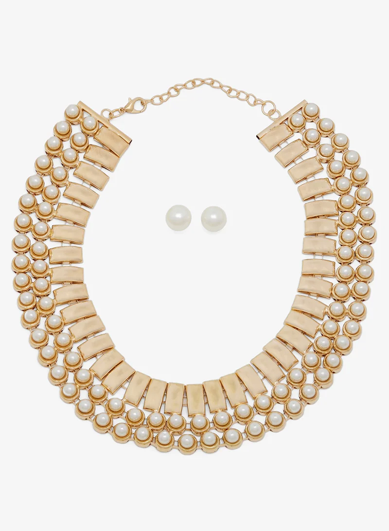 خزانة Gold Embellished Choker