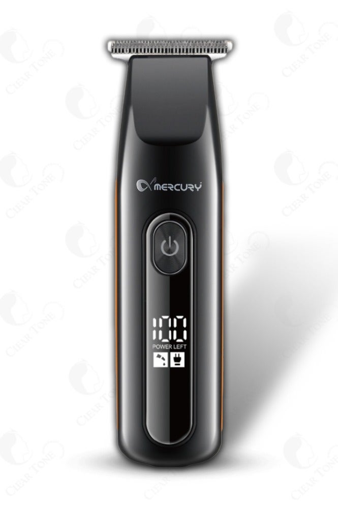 ميركيري ماكينة قص شعر قابلة لإعادة الشحن - شفرة سيراميك دقيقة متحركة | شفرة على شكل حرف T لقص الشعر بحجم صفري | محرك قوي من سبائك الفضة PD | استخدام لاسلكي | مدة تشغيل تصل إلى ١٠٠ دقيقة | بطارية ليثيوم سريعة الشحن | قفل أمان لمدة ٣ ثوانٍ - Image 1