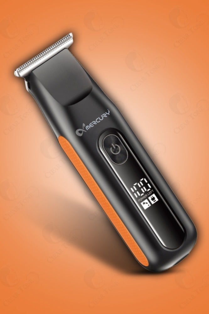 ميركيري ماكينة قص شعر قابلة لإعادة الشحن - شفرة سيراميك دقيقة متحركة | شفرة على شكل حرف T لقص الشعر بحجم صفري | محرك قوي من سبائك الفضة PD | استخدام لاسلكي | مدة تشغيل تصل إلى ١٠٠ دقيقة | بطارية ليثيوم سريعة الشحن | قفل أمان لمدة ٣ ثوانٍ - Image 2