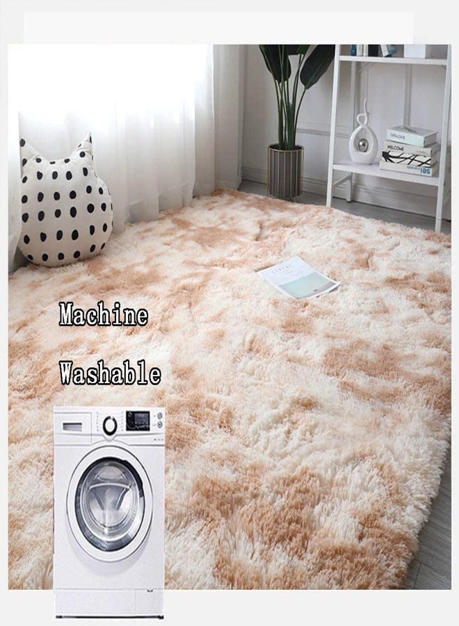Loquat Soft Rug for Living Room Shaggy Soft Area Fluffy Rug Tie-Dyed Touch Area Modern Rug for Bedroom Living Children Room - Image 2