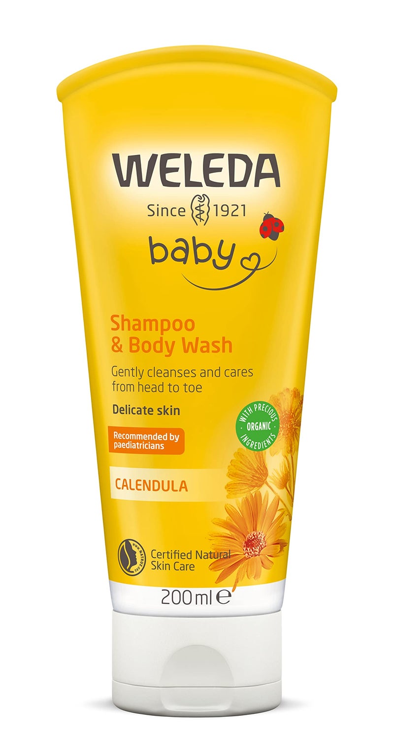 Weleda شامبو وغسول الجسم اللطيف 2 في 1 من ويليدا للأطفال 6.8 أونصة - Image 1